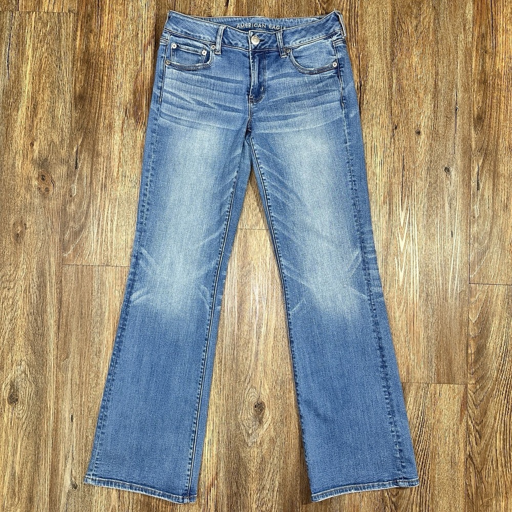 American Eagle Favorite Boyfriend Jeans Womens 10 L Super Stretch 33x32.5